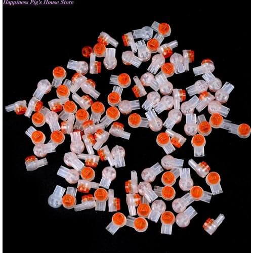 100Pcs/lot UY2 K2 Connector Grease Filling Butt Wire Line Terminal For Telephone Network Line Connection