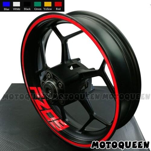 17" 16 PCS 8 X Custom Iner Rims Decals Motorcycle Wheels Reflective Stickers Stripes Motorbike Waterproof For YAMAHA FZ09 FZ 09