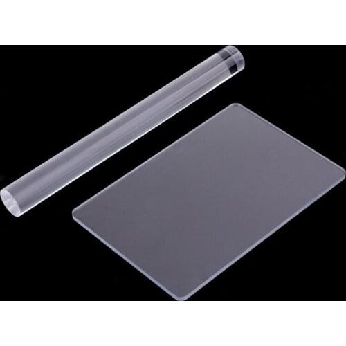 2 Pcs Solid Acrylic Roller Rolling Pin Sculpey Polymer Clay Art Craft Accessories