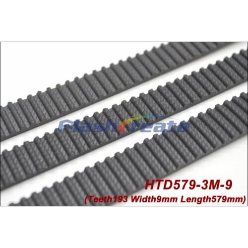 5pcs HTD3M belt 579 3M 9 length 579mm width 9mm 193 teeth 3M timing belt rubber closed-loop belt 579-3M Free shipping