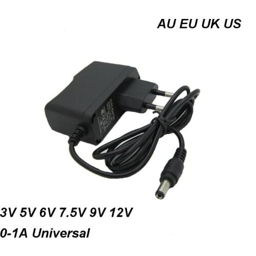 AC 110-240V DC 3V 4.5V 5V 6V 7.5V 9V 12V for 1A LED light strip Universa adapter 12 V Volt AC / DC Converter power supply