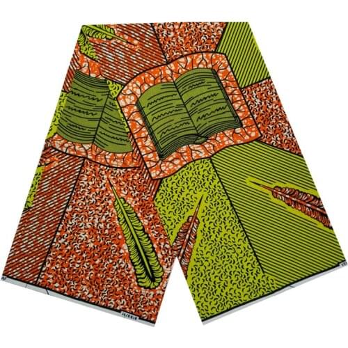 African Style Ankara Wax Dye Prints Fabric 100%Cotton Real Soft Breathable Nigerian Clothes Material For Sewing 6 Yards V-L 8-02