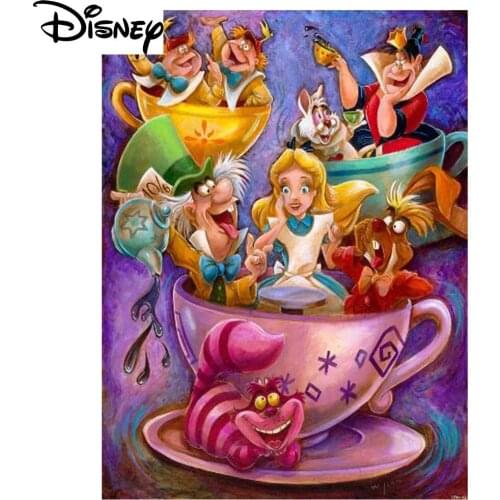 Disney Diamond Embroidery cartoon Alice in Wonderland full square/round drill diy diamond painting mosaic art home decoration