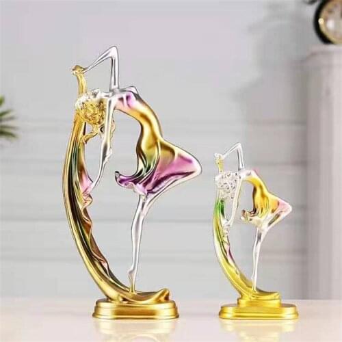 Ballet Dancing Girl Dancer Resin Ornaments Home Desktop Handmade Character Wedding Decoration Kids Room Accessories Craft Gift