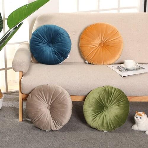 Velvet Round Pumpkin Futon Cushion Chair Cushions Throw Pillow Bed Waist Comfortable Pouf Home Living room Sofa Decoration