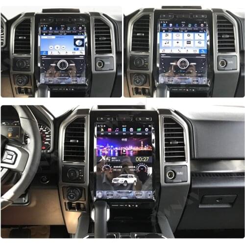 Carplay 1DIn Tesla Screen Android Video Player For Ford F150 2015 2016 2017 2018 GPS Music Radio Receiver Audio Stereo Head Unit