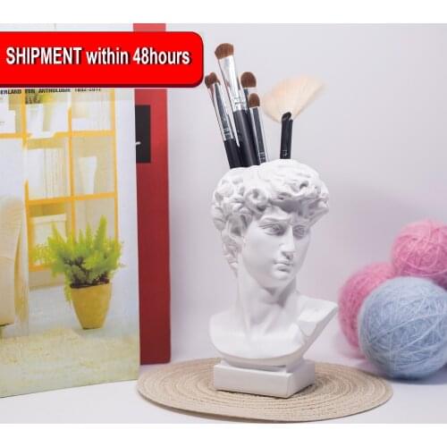 Modern Nordic Style Creative Portrait Human Head Vases Decorative Ornaments Resin David Home Art Decor