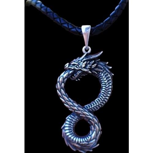 Dragon Snake Eats Its Tail Neckalce The Oldest Symbol Mythology Pendant 12pcs/lots