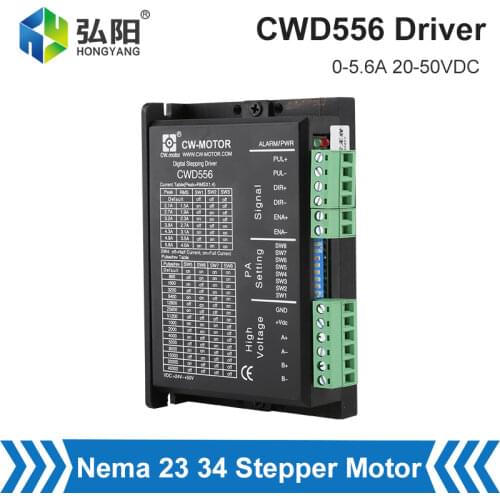 Digital Stepper Motor Driver CWD556 0-5.6A 20-50VDC 2 Phase Micro Drive Motor Suitable For CNC Milling Machine Nema 23 34 Motor