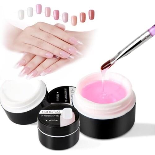 Nail Gel Soak Off Strong UV Builder Gel Extension Nail Polish Manicure Nail Art Tool 20g Nail Gel Long lasting Dropshipping