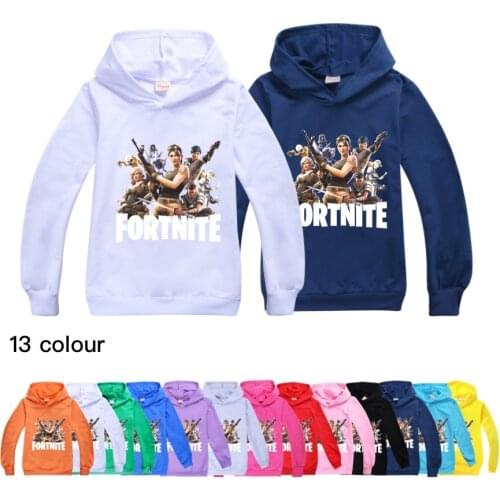 Game Fortnite Cosplay Hoodie Hooded Sweatshirt Children Pullover Costumes Coat Kids Clothing Sportswear