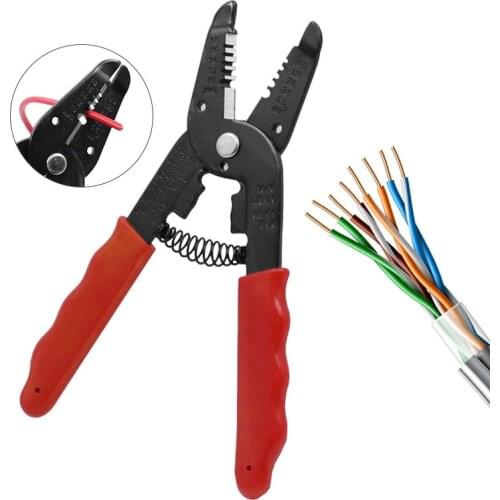NEW Red Wire Cable Stripper Pliers Steel Wire Stripping Cutting Crimping Stripping Wire Cutters Multifunctional Hand Tools