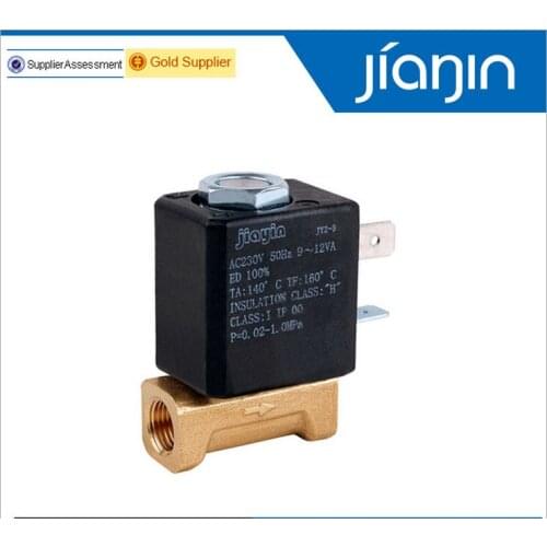 JYZ-3N Normally Closed N/C 2/2 Way Direct-acting AC 230V G1/8' Brass Steam Air Water 2 Position Solenoid Valve Coffee Makers