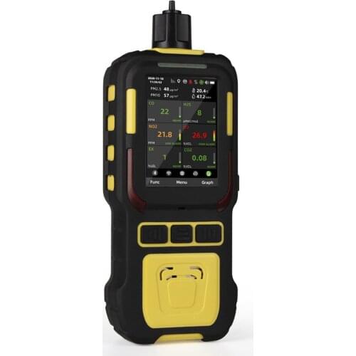 K-600M Gas Detector Portable Industry Gas leak Detector Built-in pump CO2 H2S O2 NH3 Temperature Humidity PM2.5 PM10 Detection