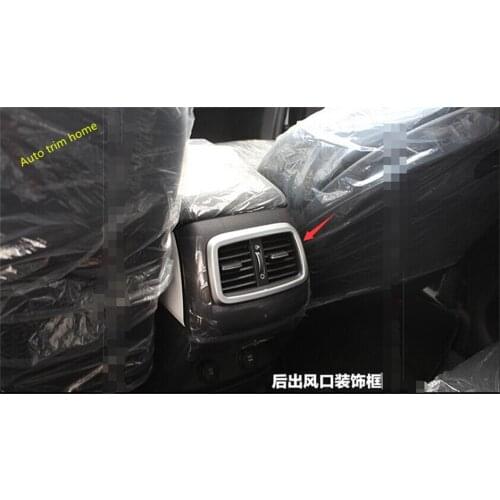 LAPETUS Armrest Box Rear Air Conditioning AC Outlet Vent Frame Cover Trim Fit For KIA Sorento 2015 - 2019 ABS Pearl Chrome