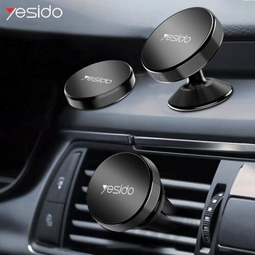 Yesido Magnetic Car Phone Holder Air Vent Mount GPS Strong Magnet Metal Car Mount Holder Stand In Car For iPhone Samsung Xiaomi