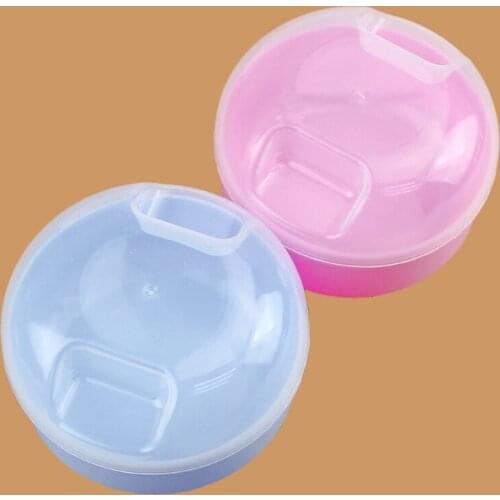 Soft Perfect Baby Face Body Cosmetic Bath Puff Sponge Container Box Powder Case Q1FE