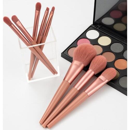 8pcs Professional Pink Makeup Brushes Kit Soft Cosmetic Foundation Powder Blush Eyeliner Brush Face Beauty Make Up Tools