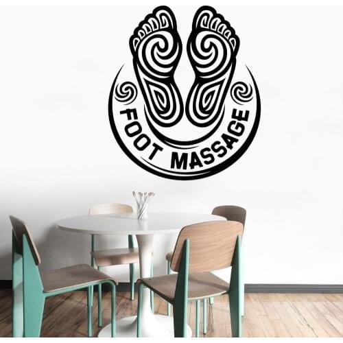 Feet Tribal Design Foot Massage Decal Wall Sticker Art Spa Massage Room Decoration Removable A002191