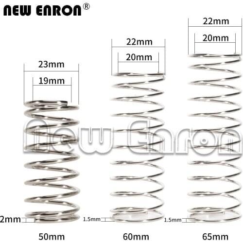 NEW ENRON 2P Metal Shock Absorber Spring 50*23mm/60*22mm/65*22mm for 1/10 RC Crawler Car TRX4 Axial SCX10 90046 Upgrade parts