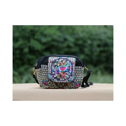 New Fashion national embroidery Mini shopping handbags!Nice bohemian floral prints women shoulder bag Top-sale casual Carrier