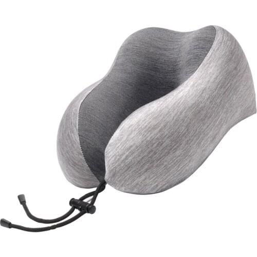 Cooling fabric cover luxury curve traveling out door cushion U-shaped pillow protection neck memory pillow travel neck pillow