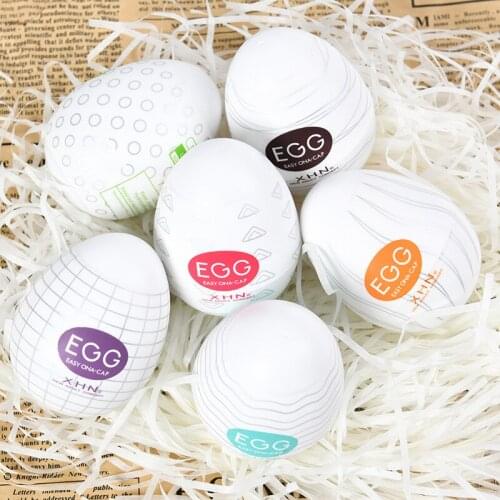 Wholesale 6 Pcs Masturbator Egg Sex Toys for 18+ Men Penis Masturbator Vagina Realistic Pussy Adult Sex Eggs Pocket Pussy Silico
