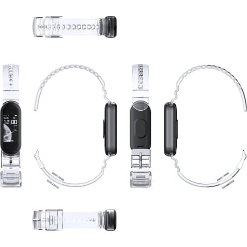 Transparent Strap For Xiaomi Mi Band 5 4 3 Colorful TPU Silicone For Mi Band 4 Strap sport Wristband For Mi Band 5 Bracelet belt