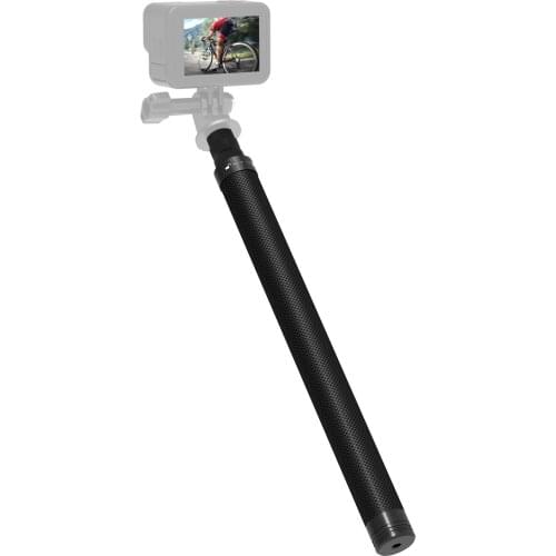 TE-MNP-117 1.16m Carbon Fiber Selfie Stick Adjustable Extension Pole 1/4"Screw for Insta 360 One X/ One X2/ One R Action Camera