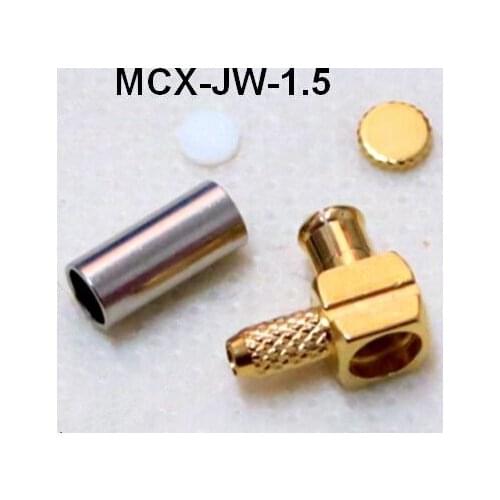 RF MCX Type Connector 90 degree Corner MCX-JW-1.5 male weld ,Plug Crimp Cable Coaxial connector wireless router Antenna 5pcs/lot
