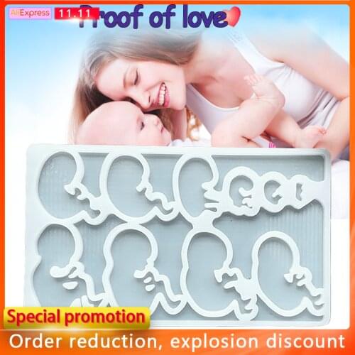 MXMF Fetus Development in October Growth Epoxy Resin Mold DIY Crafts Silicone Mould