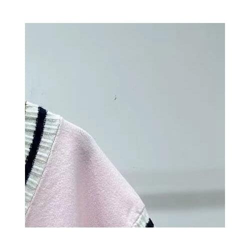 Spring/Summer 2021 New V-neck Sweater Knitted Sweater Womens Top