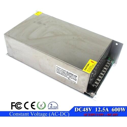 Universal 48V 12.5A 600w Switching Power Supply 110v 220v ac to dc regulated switch Power Adapter Driver for Stepper CNC CCTV