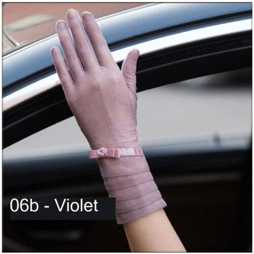 Womens Lace Hollow-Out Gloves Lace Sunscreen Gloves Summer Spring Lady Stretch Touch Screen Anti Uv