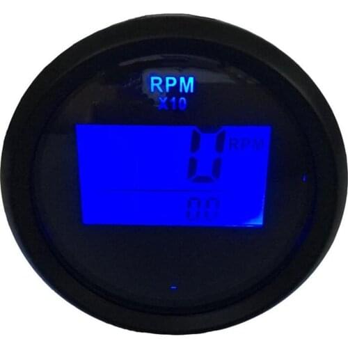 1pc Blue Backlight Tachometer Gauges 52mm 0-9900 Rev Counters for Auto Boat Agricultural Machinery Engines Generating Units
