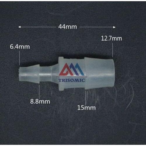 12.7mm*6.4mm Straight Reducing Connector Plastic Fitting Barbed Reducing Connector