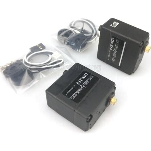 2pcs/lot 180 degree 15kg/17kg Biaxial Digital Servo LDX-218 High Torque Metal Gear For Android manipulator Mechanical Arm Robot