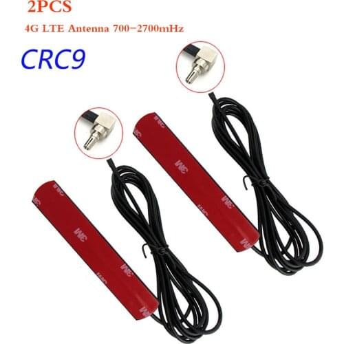 2PCS WIFI Antenna 3G 4G LTE Patch Antenna 700-2700MHz 12dbi CRC9 5M Meter connector extension cable for modem router