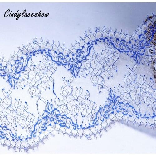 3Meters 22cm wide Double Color Edging Eyelash Guipure Lace Trimming Bra Dress Edge Wedding Lace Trim French Lace Trim Fabric DIY