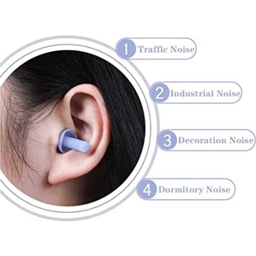 3 Pair Of Earplugs For Sleeping Silicone Ear Plugs Noise Cancelling Swimming Silicone In-ear Earphone Covers Caps #W5