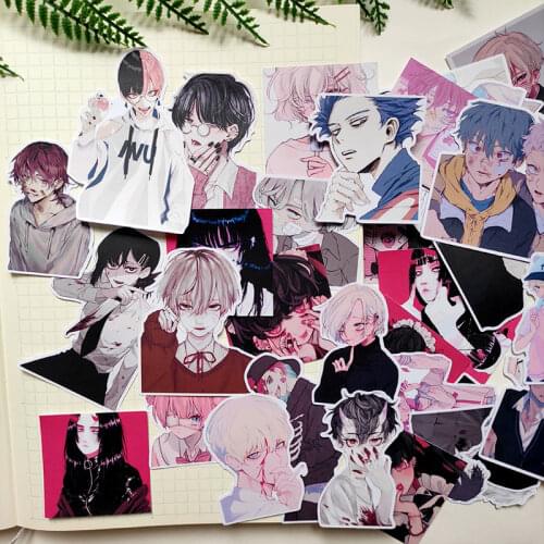 40pcs/set anime stickers DIY scrapbooking base collage mobile phone computer decoration stickers