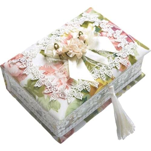 80% HOT SALES！！！Children Girl Flower Lace Jewelry Storage Container Necklace Ring Organizer Box