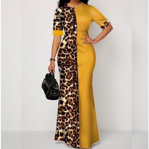 African Dresses For Women Yellow Party Long Maxi Dress African Clothes Ladies Ankara Sexy Bodycon Evening Dress Africa Clothing