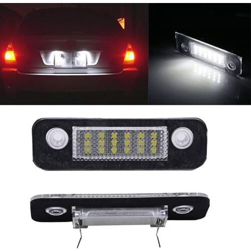 White LED License Plate Light Number Plate Lamps Fit For Ford Fusion Fiesta Mondeo No error