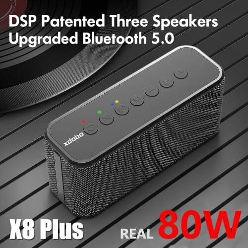 XDOBO X8 Plus 80W Portable Bluetooth Speakers Bass with Subwoofer Wireless Waterproof TWS 15h Playing Time Voice Assistant Extra