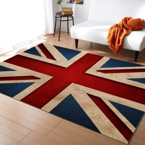 British Flag Pattern Carpets for Living Room Bedroom Area Rug Kids Room Play Mat 3D Printed Home Large Carpet