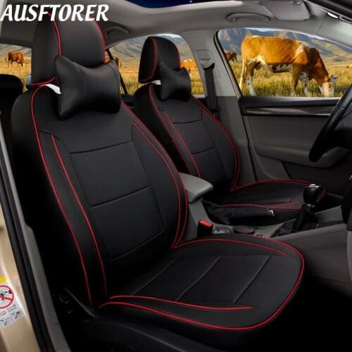 AUSFTORER Genuine Leather Seat Covers for Mercedes-Benz GLS 350d 550 400 320 500 Seat Cover Cowhide Car Seat Cushion Accessories