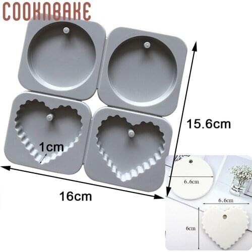 COOKNBAKE Silicone Candle Wax Mold round Heart Shape Aromatherapy Clay Crafts Gifts Decoration Handmade Soap DIY Ornaments Mould