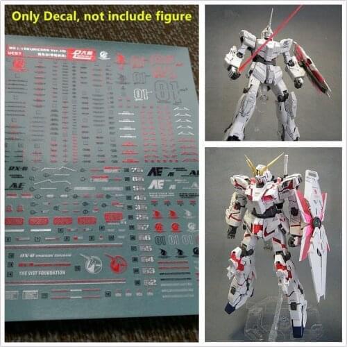 *D.L high quality colorful Plating water Decal UC07 For Bandai MG 1/100 RX-0 Unicorn Gundam DL069