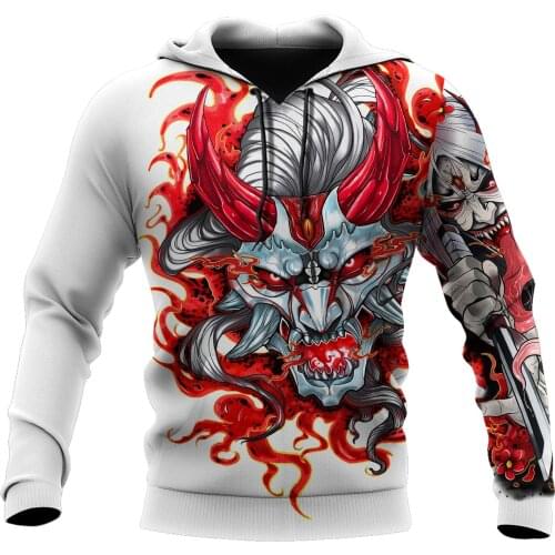Red Japan Art Tattoo 3D All Over Printed Unisex Deluxe Hoodie Men Sweatshirt Streetwear Zip Pullover Casual Jacket Tracksuit